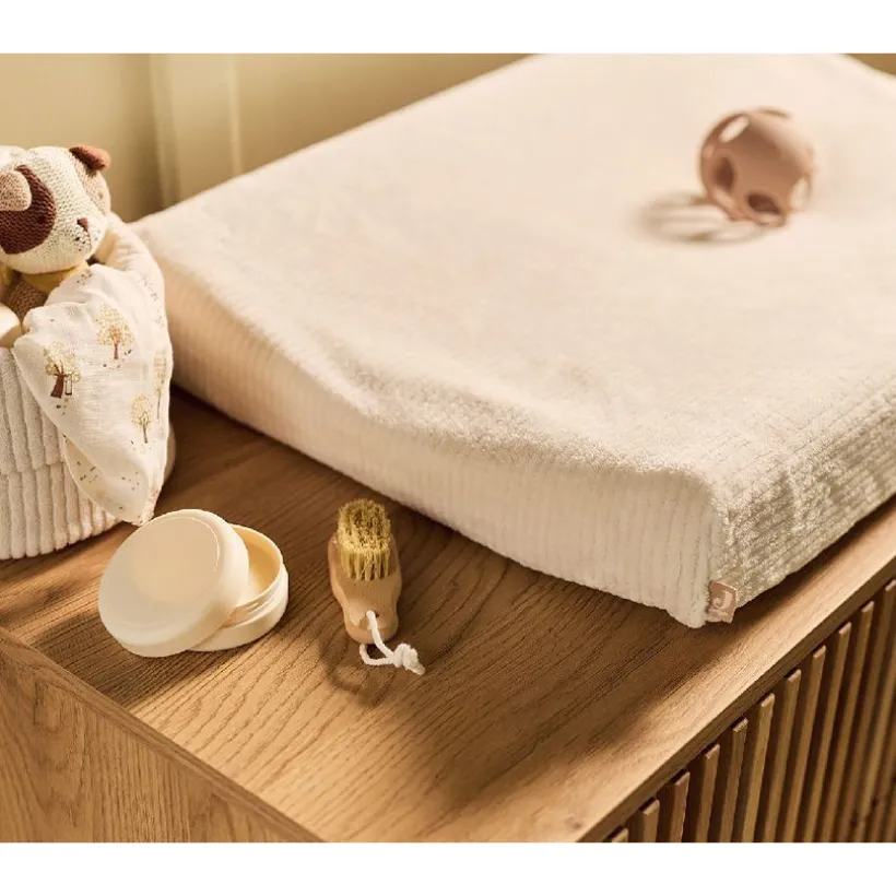 Aankleedkussenhoes - Cloudy rib - Oatmeal - 50x70 cm