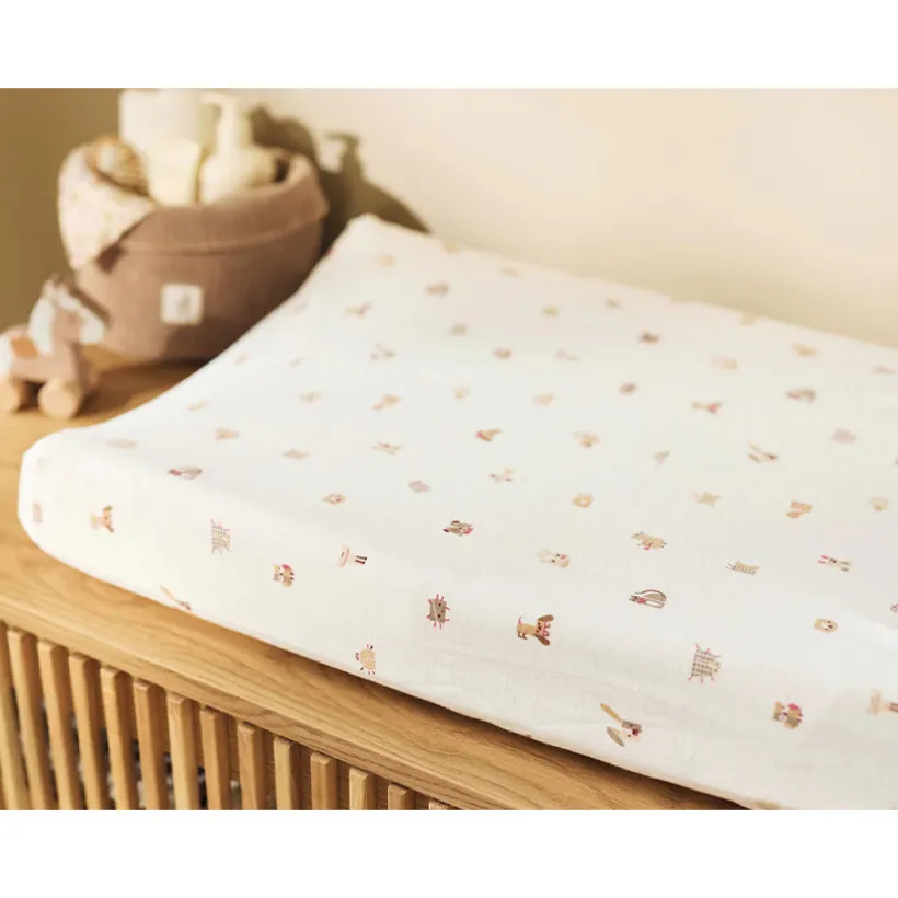 Aankleedkussenhoes jersey - Animal Friends - 50x70 cm