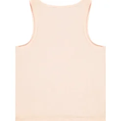 Abrikozenkleurige jersey slub top met fantasieprint meisjes