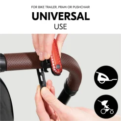 Achterlicht universeel LED voor kinderwagen
