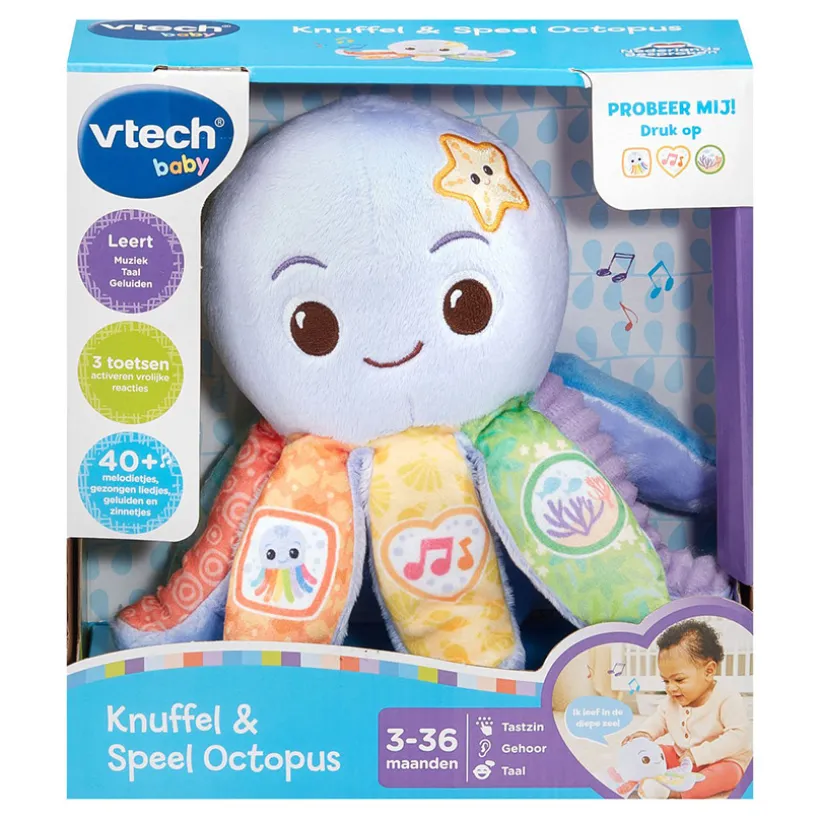 Activiteitsknuffel Lila Lumi Muzikale octopus NL