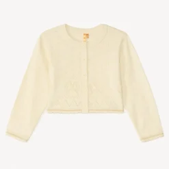 Ajuinen brei gilet met vlinders voor meisjesbaby's
