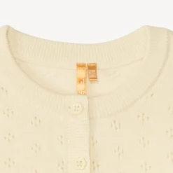 Ajuinen brei gilet met vlinders voor meisjesbaby's