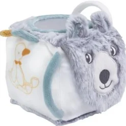 Aktiviteitenkubus Wolf Buddy - Grijs/saliegroen