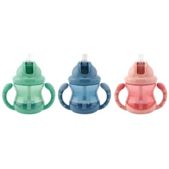 Anti-lek beker met rietje en intrekbare sluitklep 240 ml