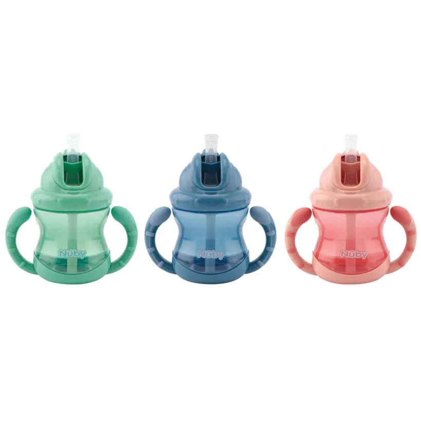 Anti-lek beker met rietje en intrekbare sluitklep 240 ml