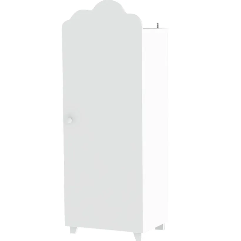 Armoire 1 porte Nuage - Blanc laqué