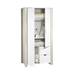 Armoire 2 portes/2 tiroirs Tipee - Blanc