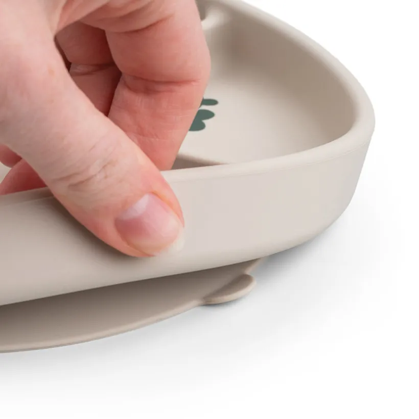 Assiette compartimentée Stick&Stay Tiny farm Sable