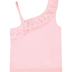 Asymmetrische schoudertop met Engelse borduursels meisjes