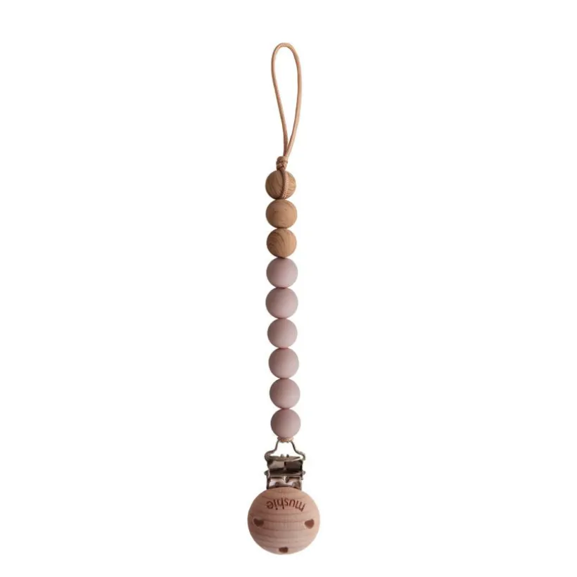 Attache-sucette à clip Eva Pacifier - Blush