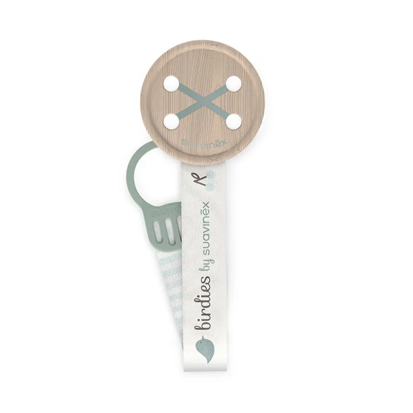 Attache-sucette ruban Birdies vert