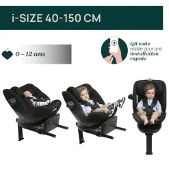 Autostoel EverOne I-Size 40-150cm Groep 0/1/2/3 Black