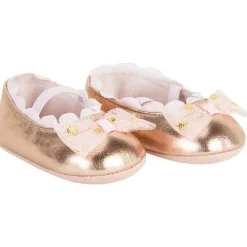 Babies glanzend met knoop in tule bedrukt harten meisjes