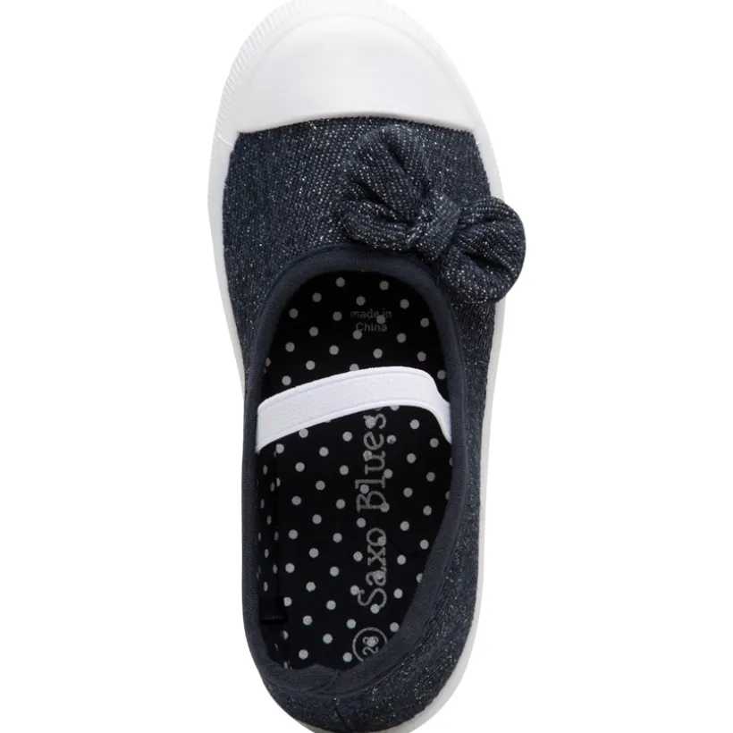 Babies glanzend van stof met knoop en elastische band meisjes