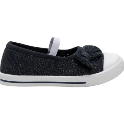 Babies glanzend van stof met knoop en elastische band meisjes