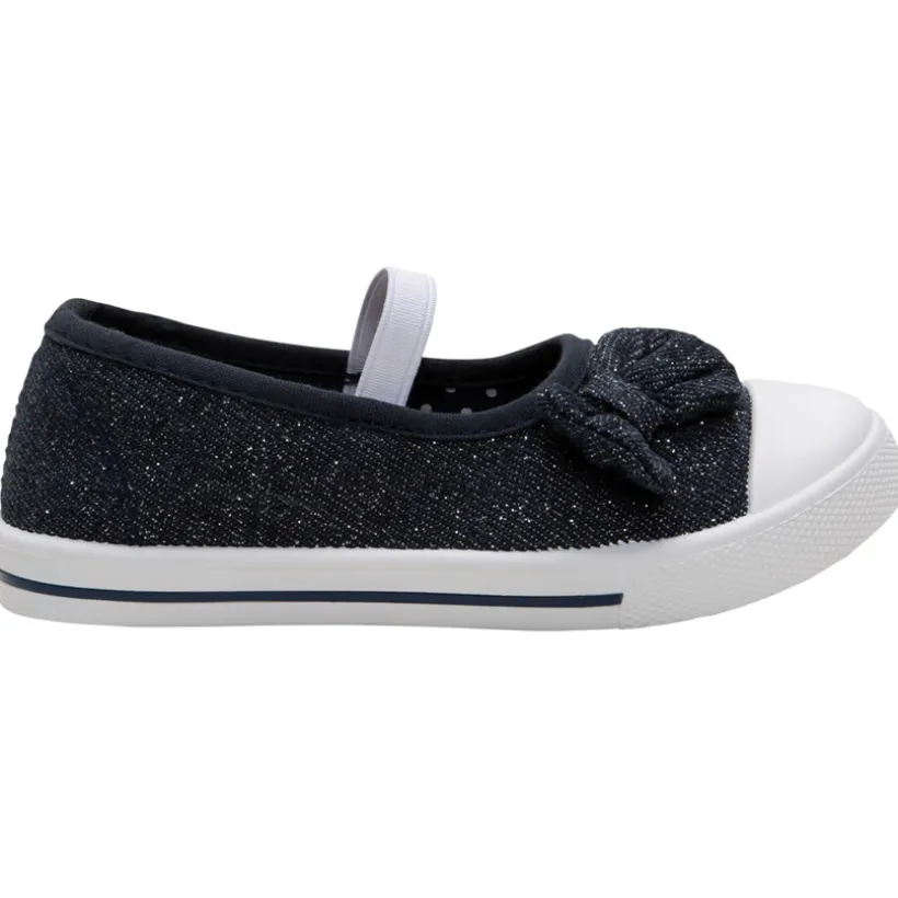 Babies glanzend van stof met knoop en elastische band meisjes