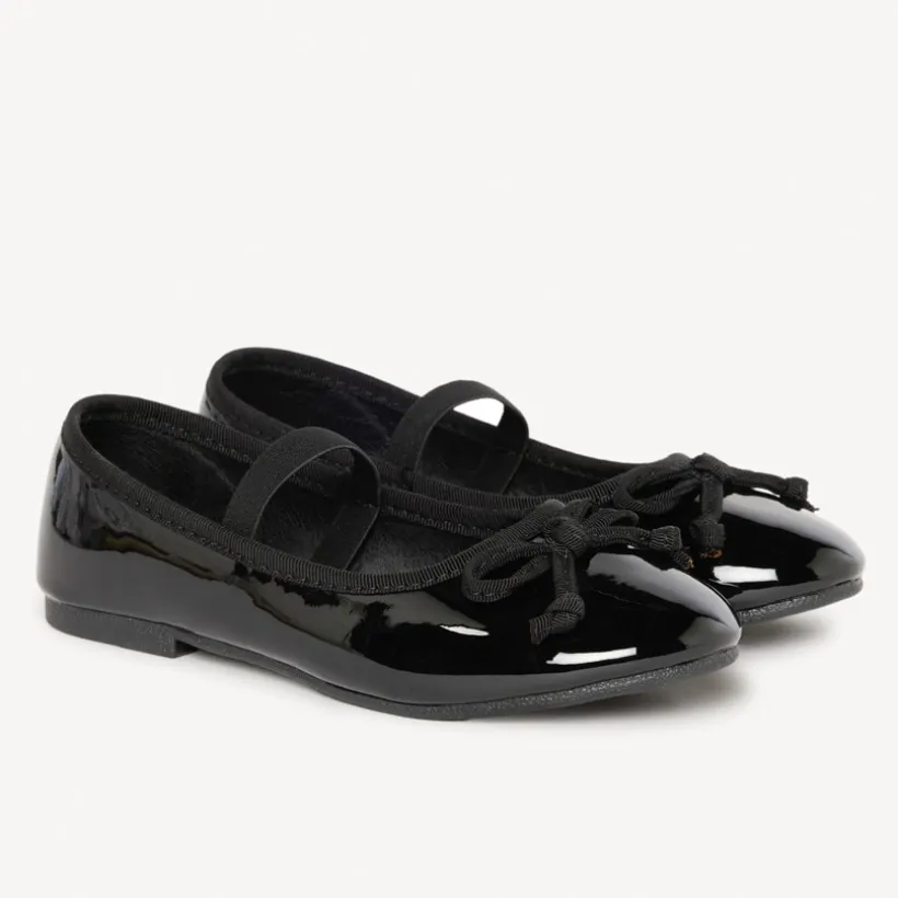 Babies lakleren schoenen met elastisch bandje en strikje meisjes