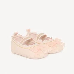 Babies lichtroze met knopen in tule meisjes