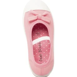 Babies roze van stof met strik en elastische band meisjes