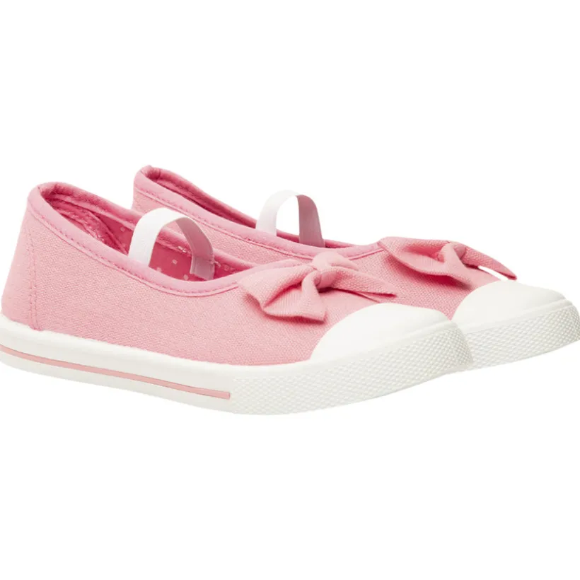 Babies roze van stof met strik en elastische band meisjes