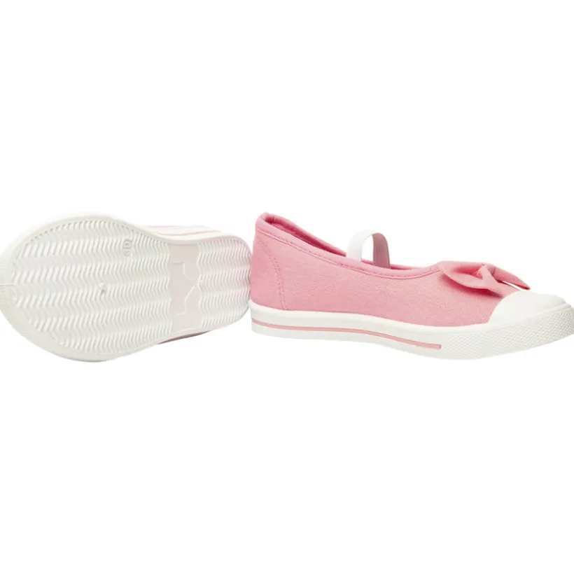 Babies roze van stof met strik en elastische band meisjes
