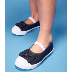 Babies van stof en lurex met knoop en elastische band meisjes