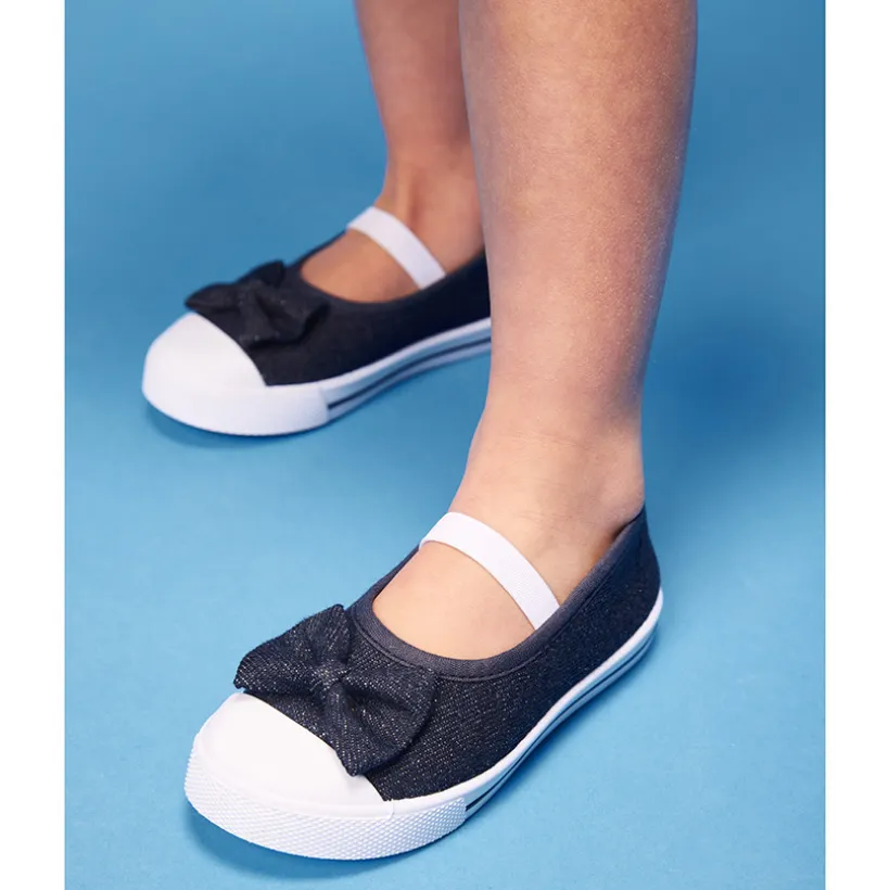 Babies van stof en lurex met knoop en elastische band meisjes