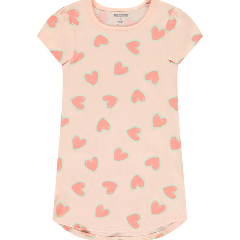 Babydoll in jersey met hartjes meisjes
