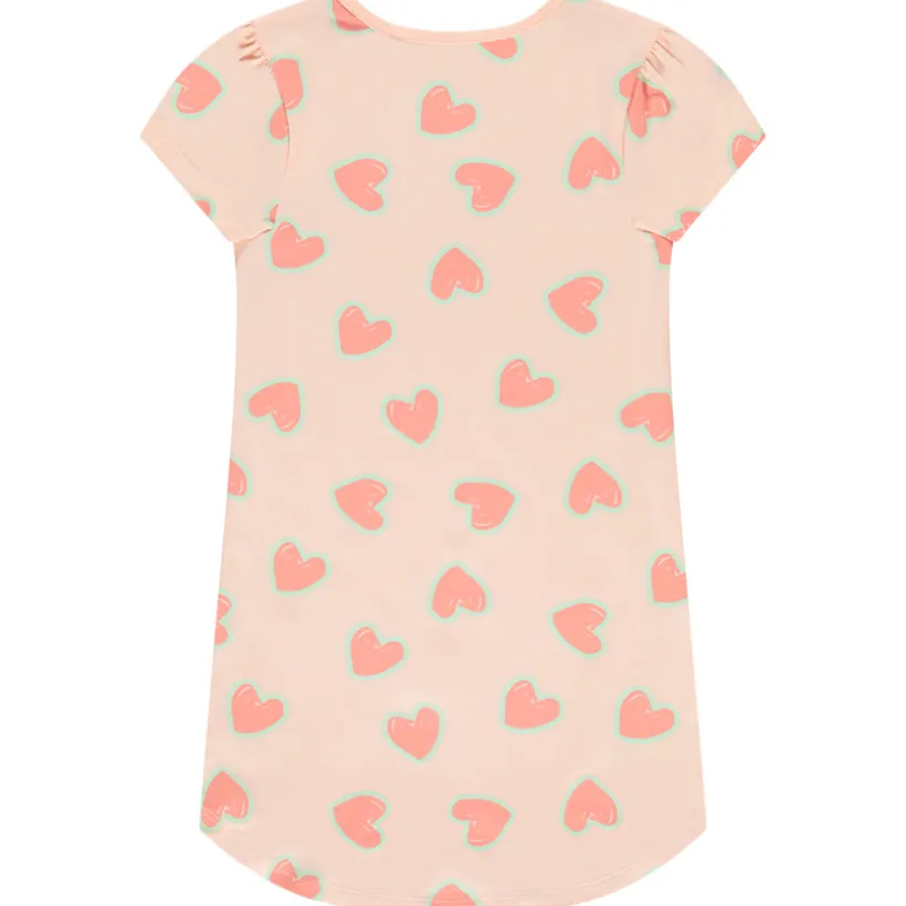 Babydoll in jersey met hartjes meisjes