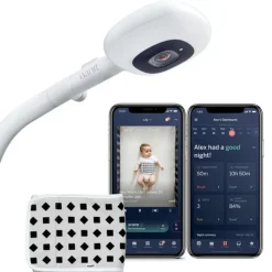 Babyfoon Video Pro + Ademhalingssyteem + Vloerstandaard camera Wit