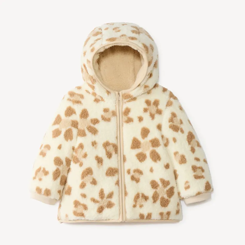 Babyjasje voor meisjes van omkeerbare sherpa