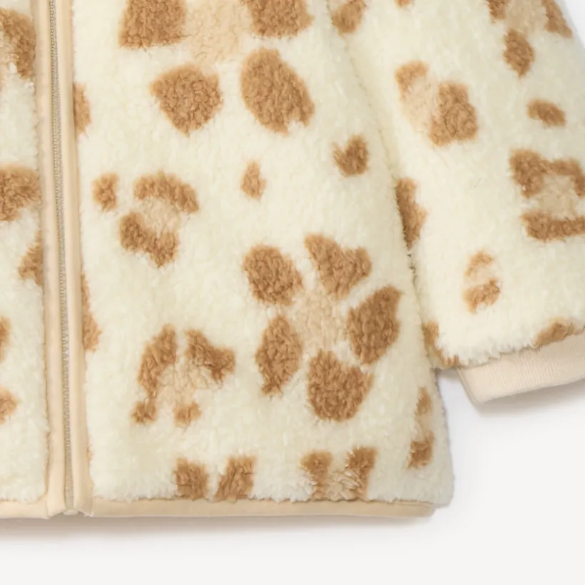 Babyjasje voor meisjes van omkeerbare sherpa