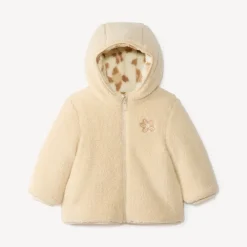 Babyjasje voor meisjes van omkeerbare sherpa