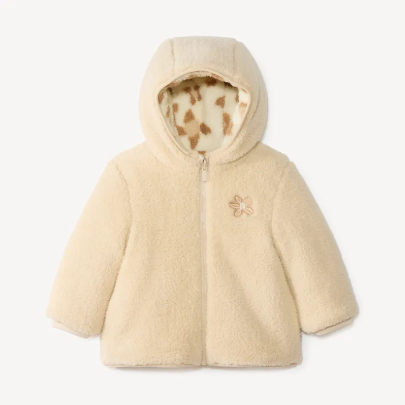 Babyjasje voor meisjes van omkeerbare sherpa