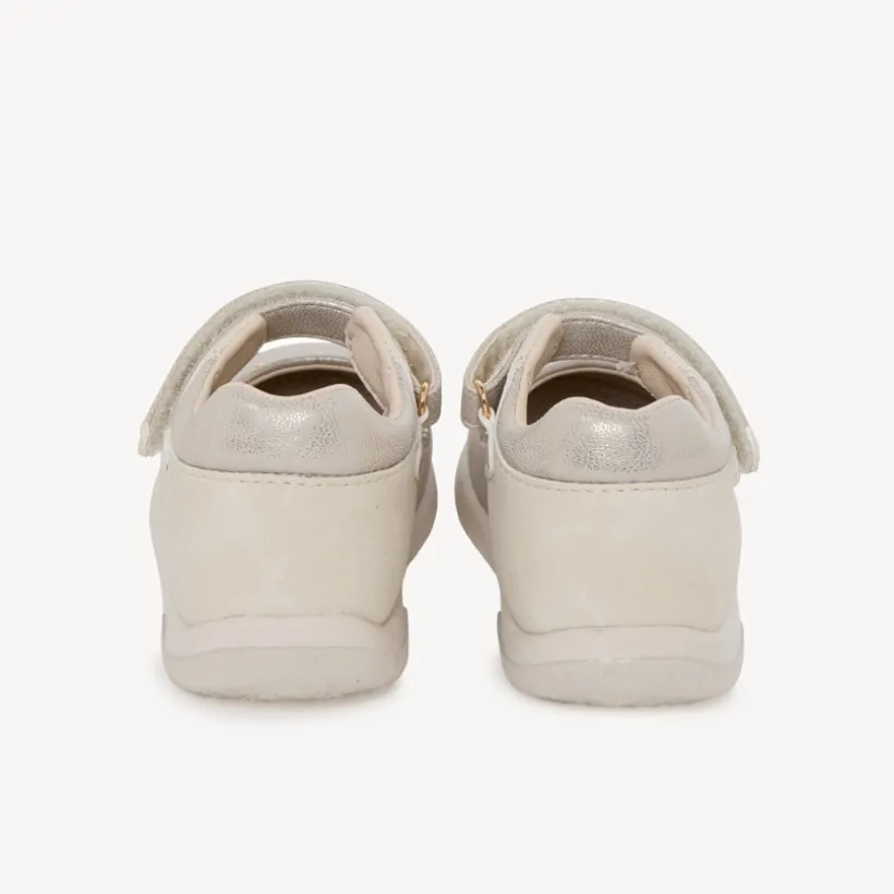 Babykleed met iriserend effect en gouden studs meisjes