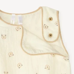 Babykombinez in katoen gaze met berenprint jongens