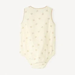 Babykombinez in katoen gaze met berenprint jongens