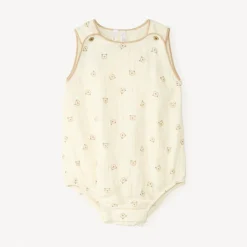Babykombinez in katoen gaze met berenprint jongens