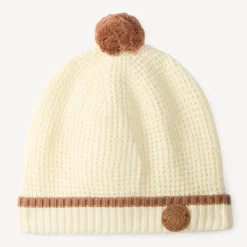 Babymuts met pompon voor jongens