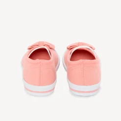 Babyschoenen van canvas met strik en bandje meisjes