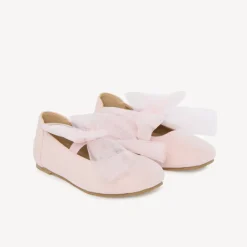 Babyschoenen van suède effect met elastieken en strik meisjes