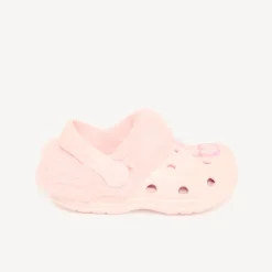 Babyschoentjes voor meisjes in klompenstijl met nepbont en patch