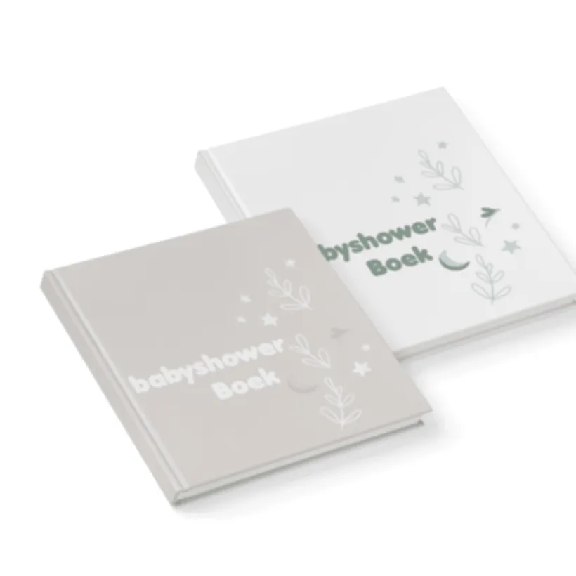 Babyshowerboek "Nederlands" Wit/Groen