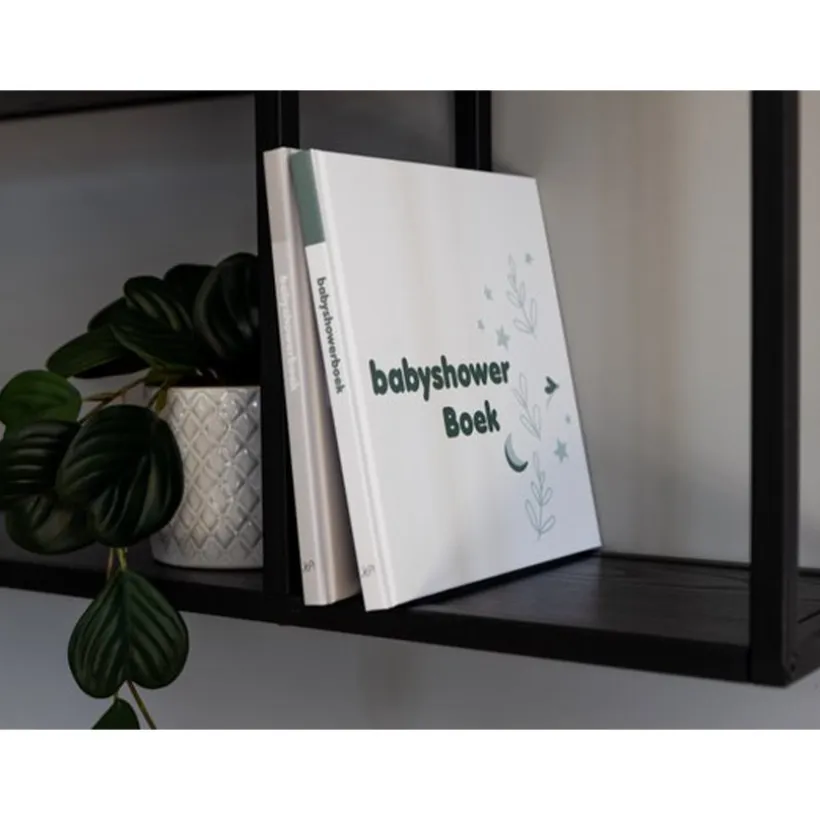Babyshowerboek "Nederlands" Wit/Groen