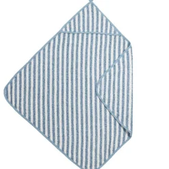 Badcape badstof Jaquard Fat Stripe - Jeans Blue - 75x75cm