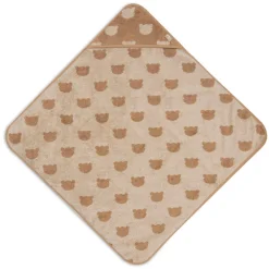 Badcape badstof 75x75cm Jacquard Teddy Bear