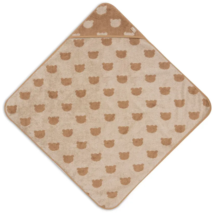 Badcape badstof 75x75cm Jacquard Teddy Bear