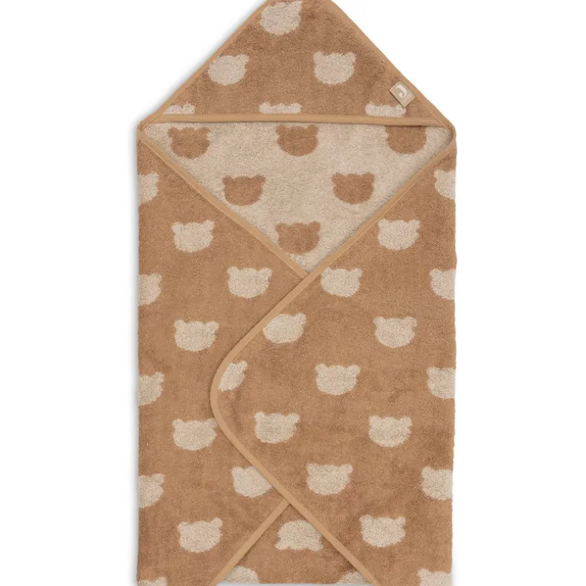 Badcape badstof 75x75cm Jacquard Teddy Bear