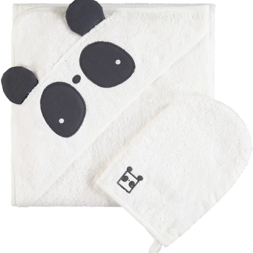 Badcape en washandje Ethnic animals
